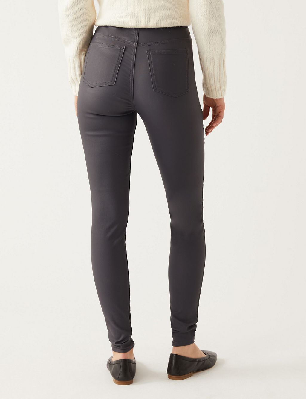 Coated High Waisted Jeggings 5 of 6