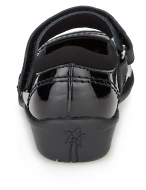 Coated Leather Cross Bar School Shoes (Younger Girls) Image 2 of 5