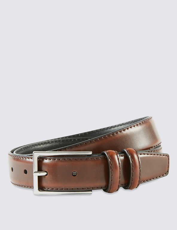 Coated Leather Double Keeper Belt Image 1 of 2