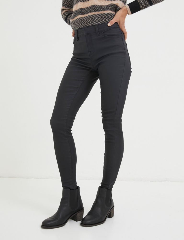 Coated Mid-Rise Jeggings 1 of 5