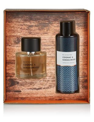 Cognac & Sandalwood Gift Set | M&S Collection | M&S