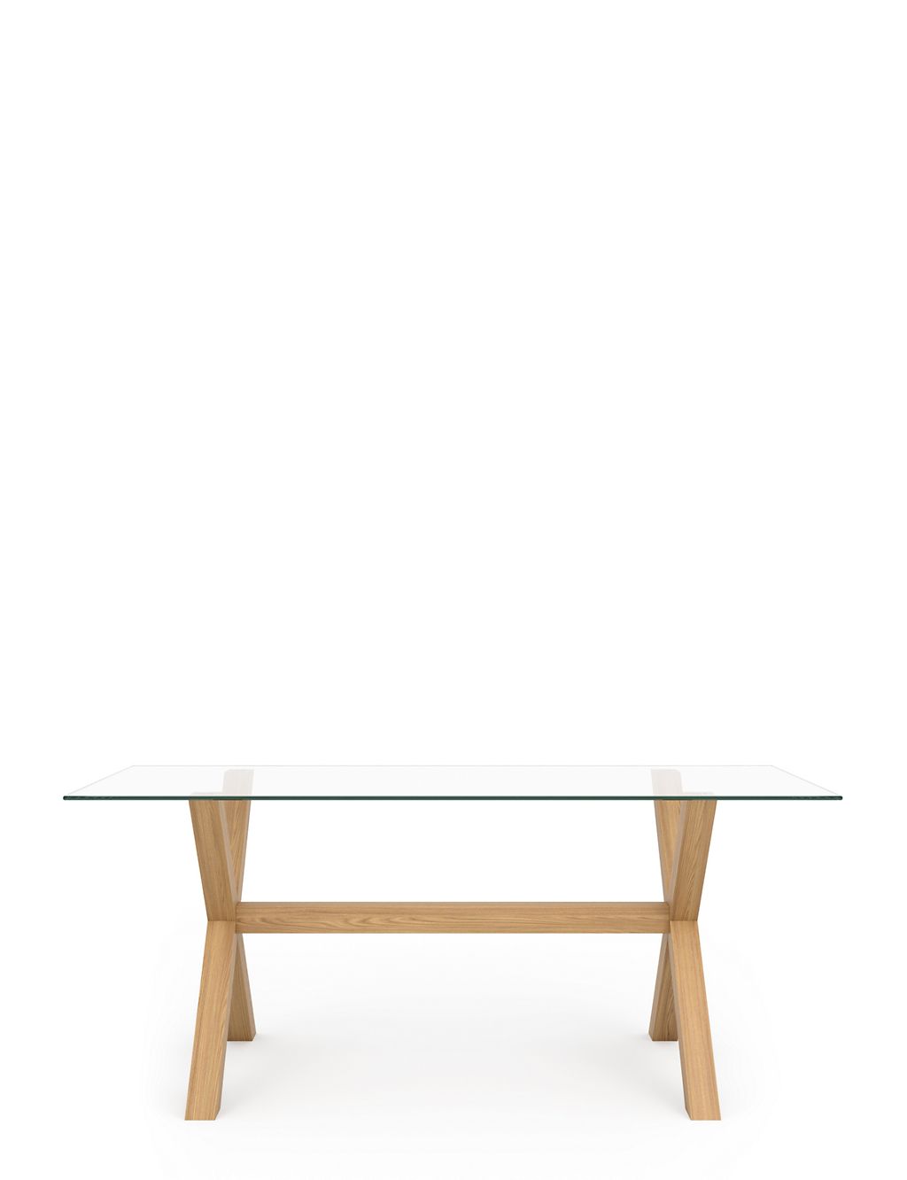 Colby 6 Seater Glass Dining Table 1 of 8