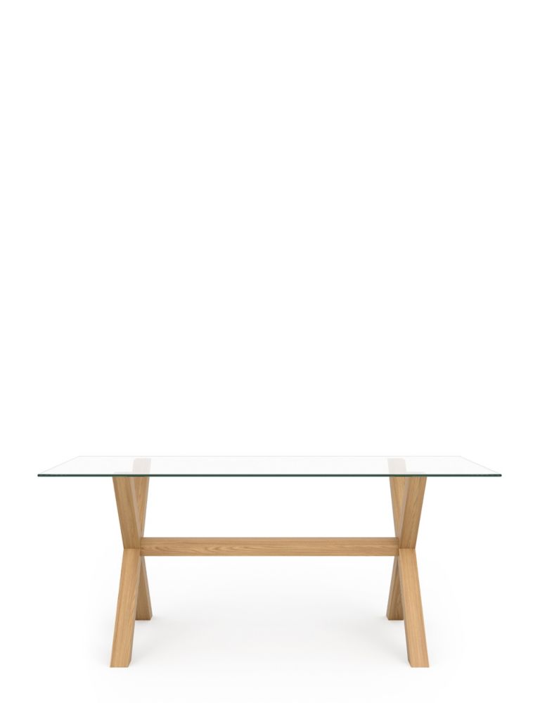 Colby 6 Seater Glass Dining Table 2 of 8
