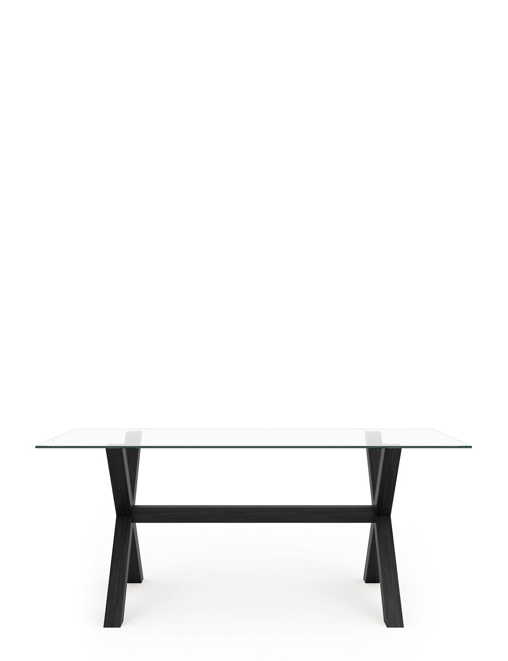 Colby 6 Seater Glass Dining Table 1 of 8