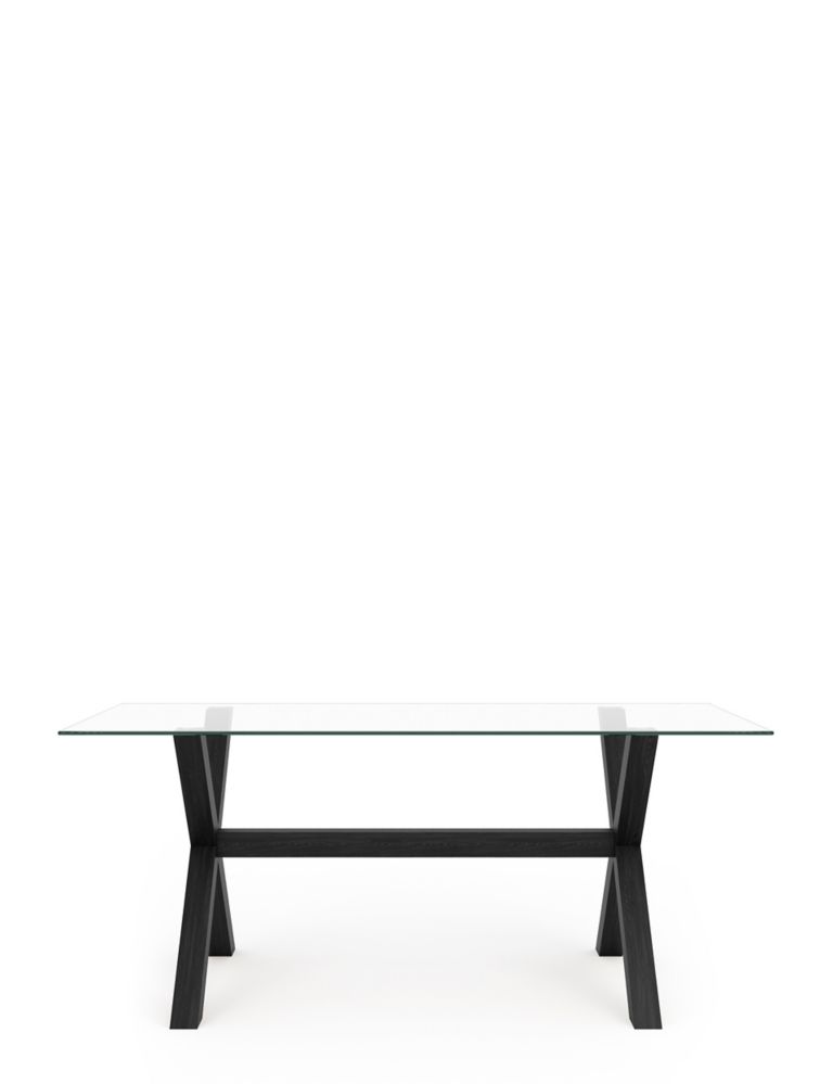 Colby 6 Seater Glass Dining Table | M&S