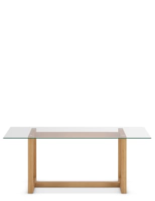 Marks and spencer glass dining outlet table