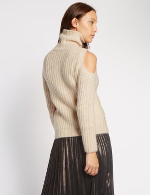 Theory cold sale shoulder sweater