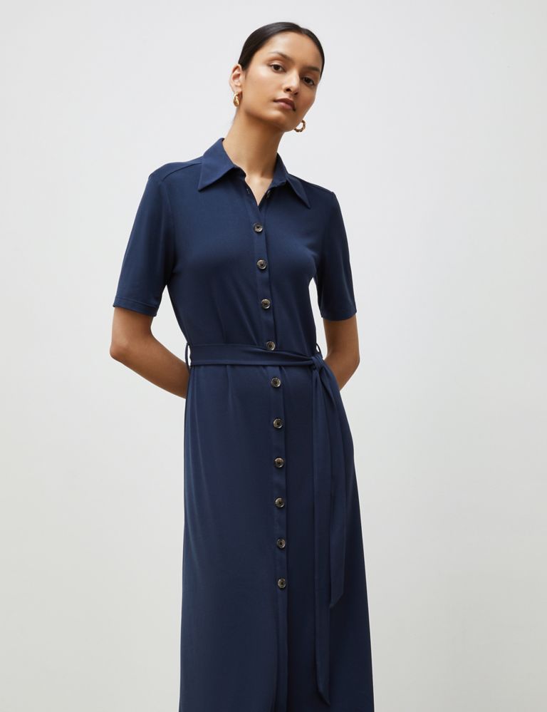 Buy Collared Belted Midi Shirt Dress | Finery London | M&S