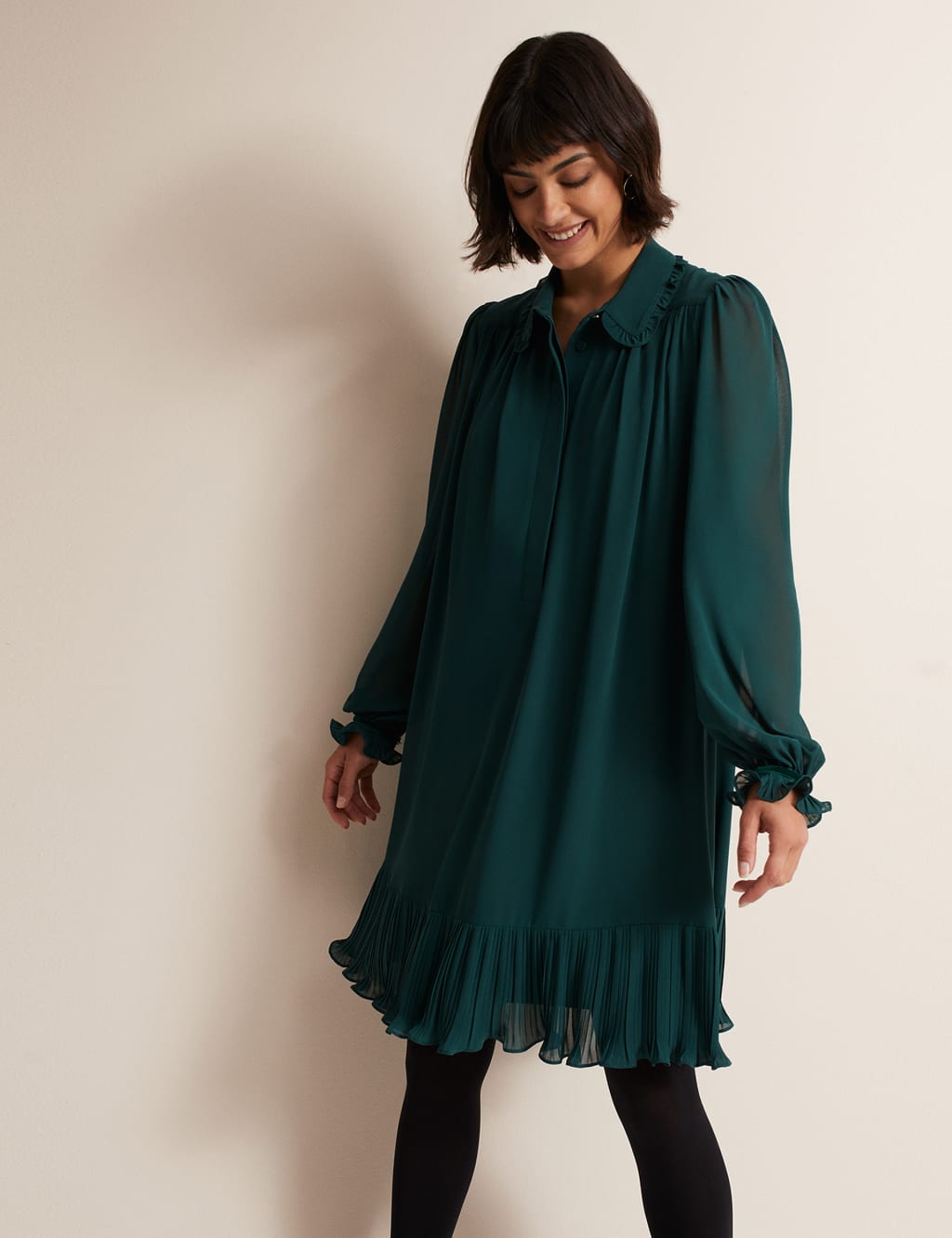Blouson sleeve dress sales
