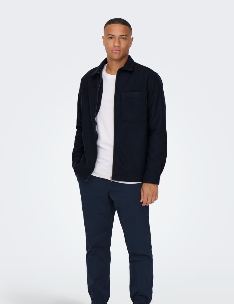 Collared shirt with bomber jacket hot sale