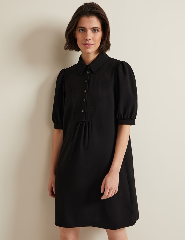 Collared swing hot sale dress