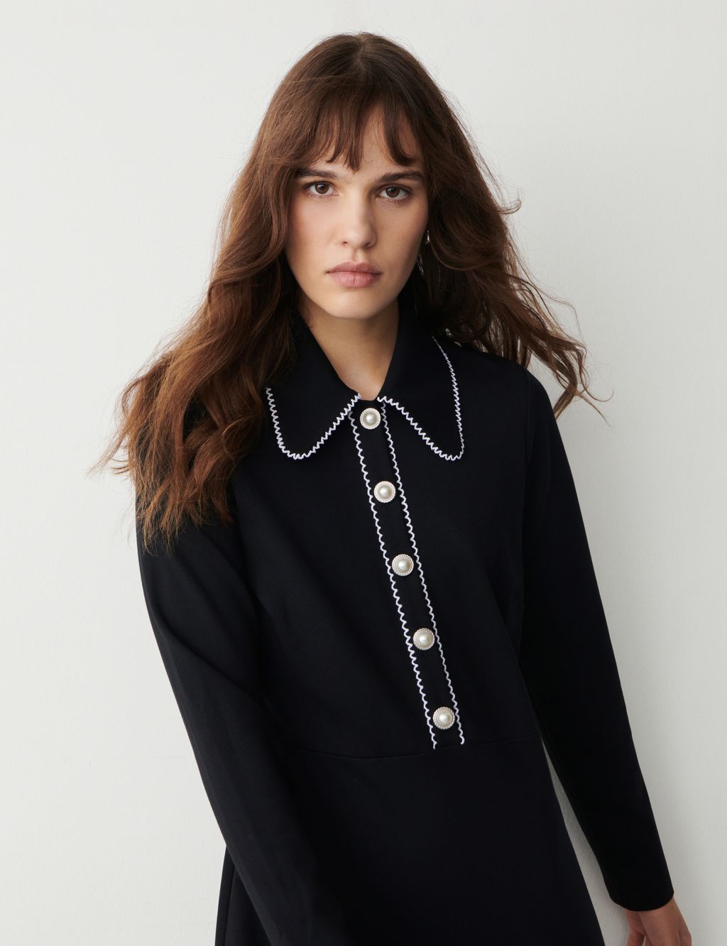 Collared Button Detail Waisted Dress | Finery London | M&S