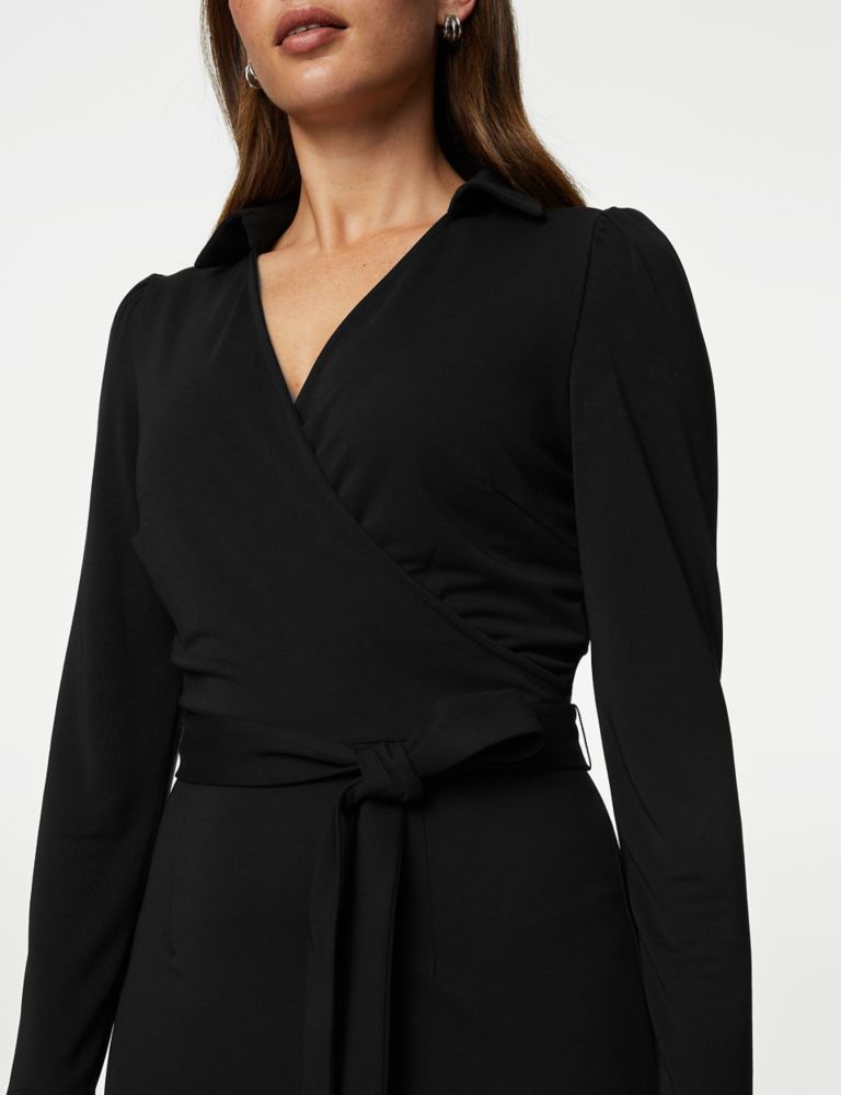 Collared Midi Wrap Dress | M&S Collection | M&S