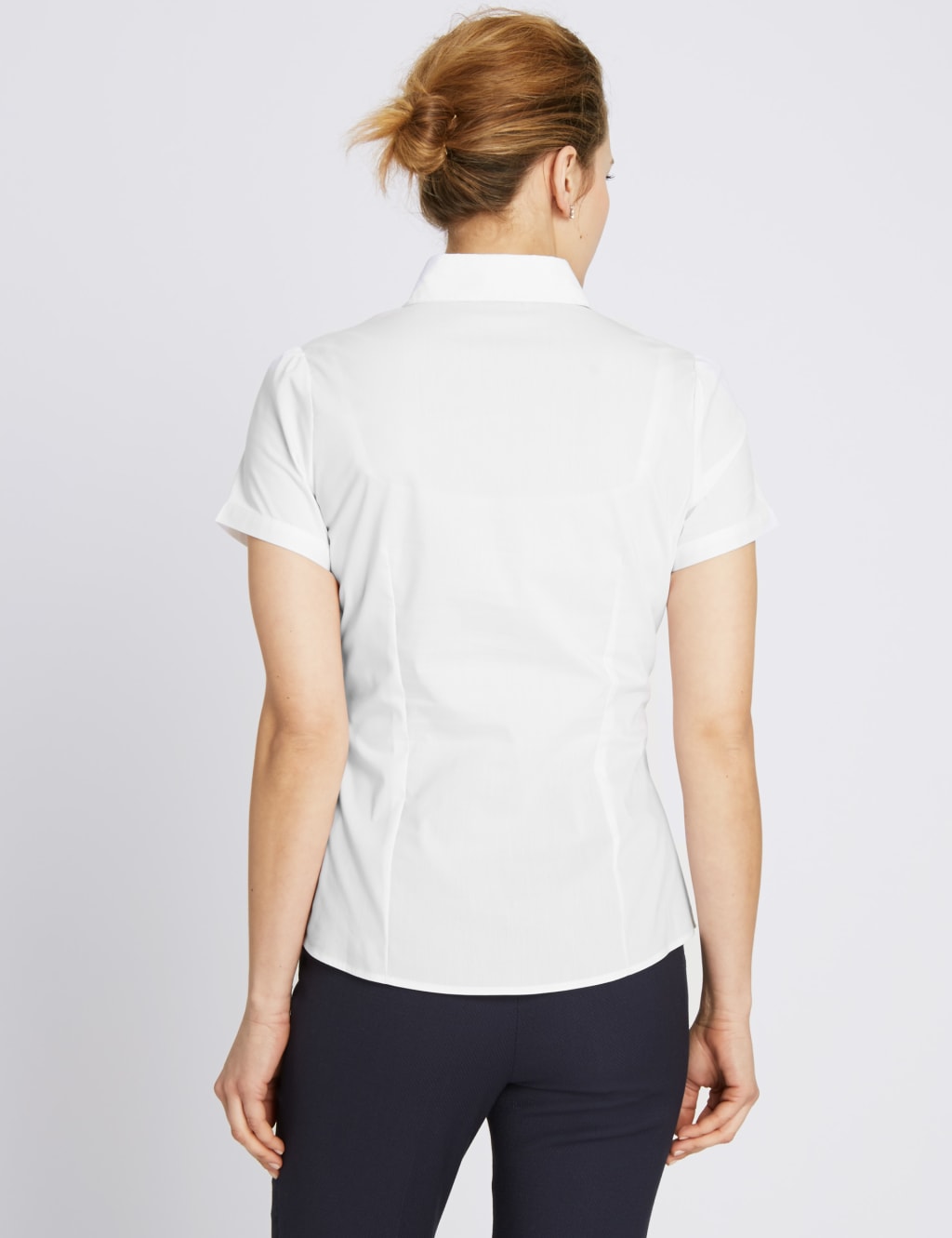 Collared Neck Fuller Bust Shirt M&S Collection M&S