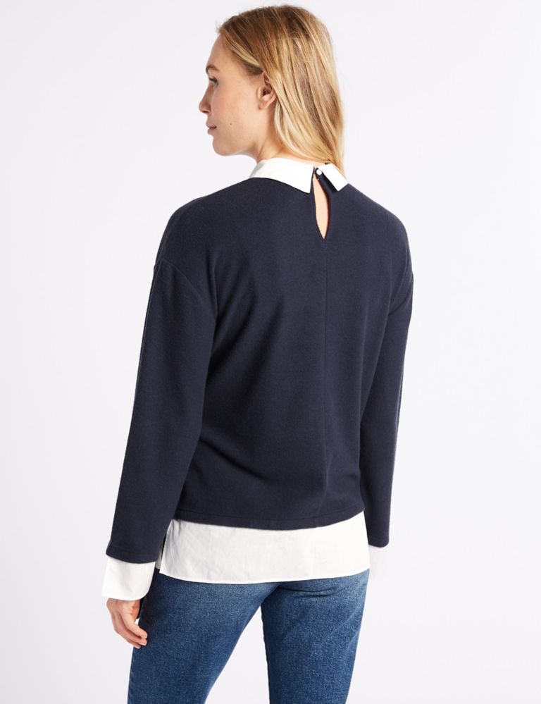 Collared Neck Long Sleeve Top 4 of 5