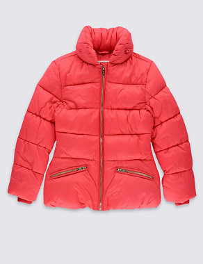 Collared Neck Padded Coat (3-14 Years) Image 2 of 5