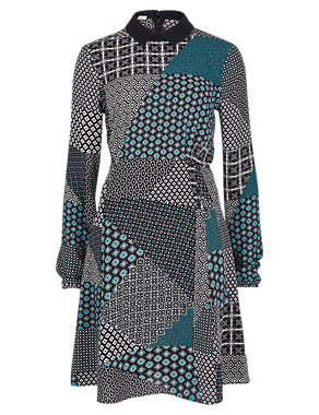 Collared Neck Tile Print Dress | Limited Edition | M&S