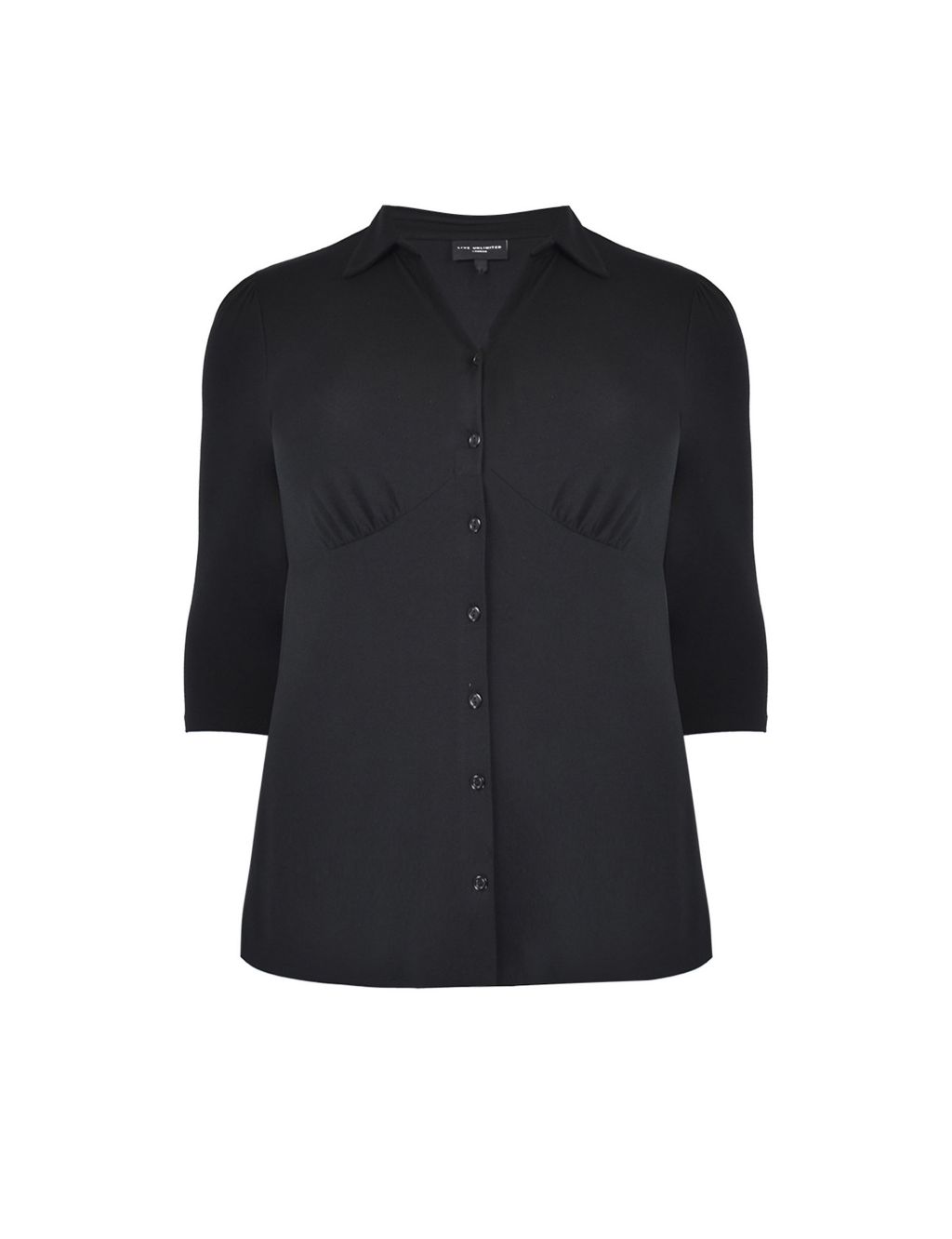 Collared Relaxed Button Through Shirt | Live Unlimited London | M&S