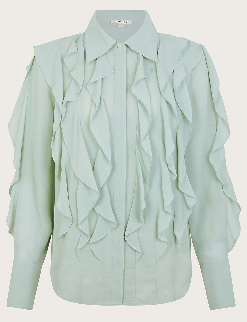 Collared Ruffle Blouse 1 of 5