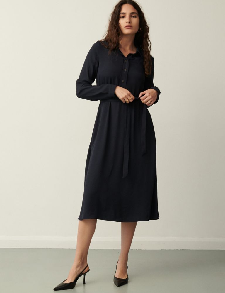 Collared Tie Waist Midi Shirt Dress | Finery London | M&S