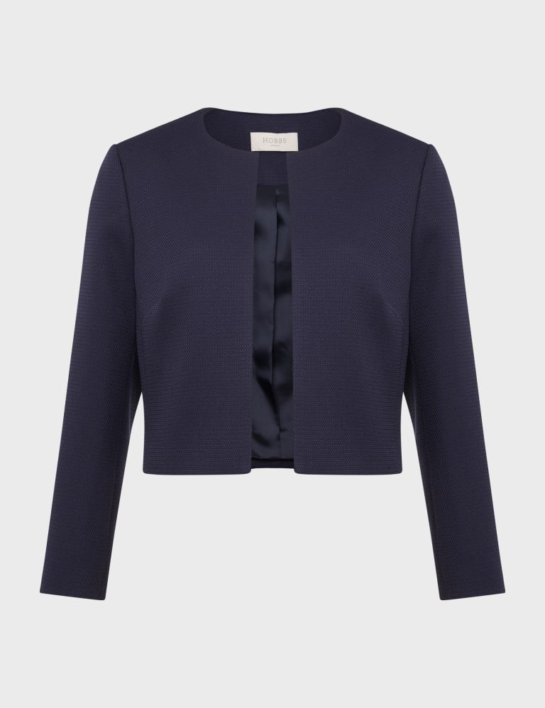 Navy blue cropped blazer online