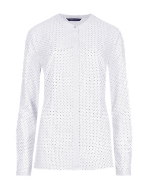 Collarless Spotted Shirt Image 2 of 4