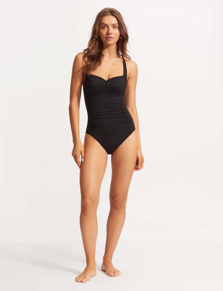 Collective Padded Twist Front Ruched Swimsuit 2 of 5