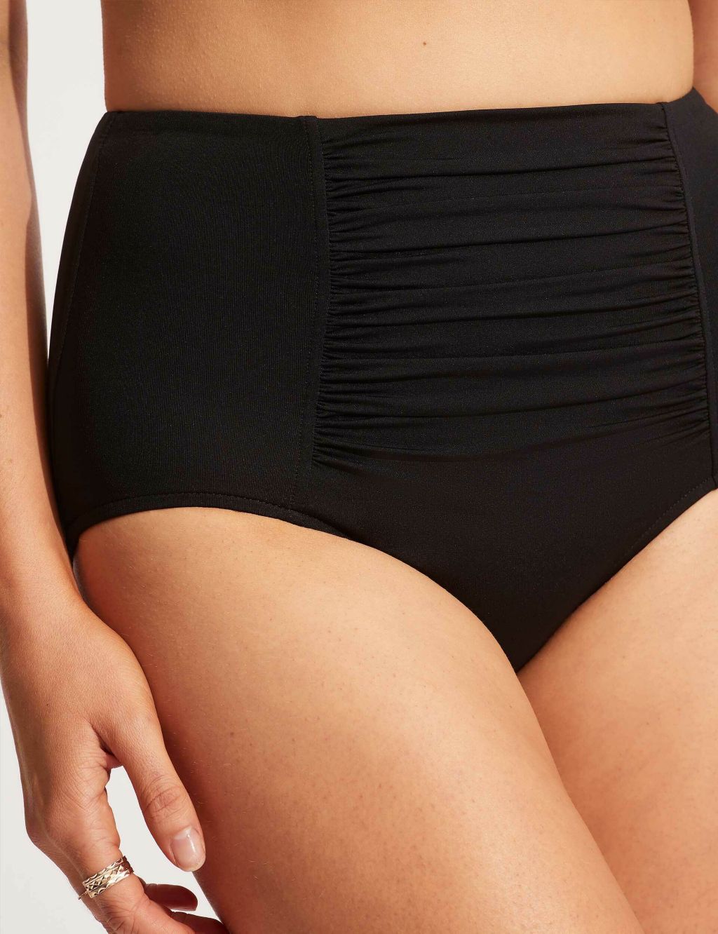Collective Ruched High Waisted Bikini Bottoms 2 of 5