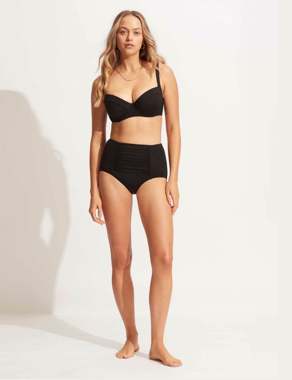 Collective Ruched High Waisted Bikini Bottoms 5 of 5