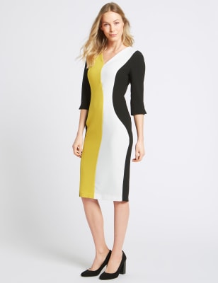 Mid sleeve bodycon outlet dress