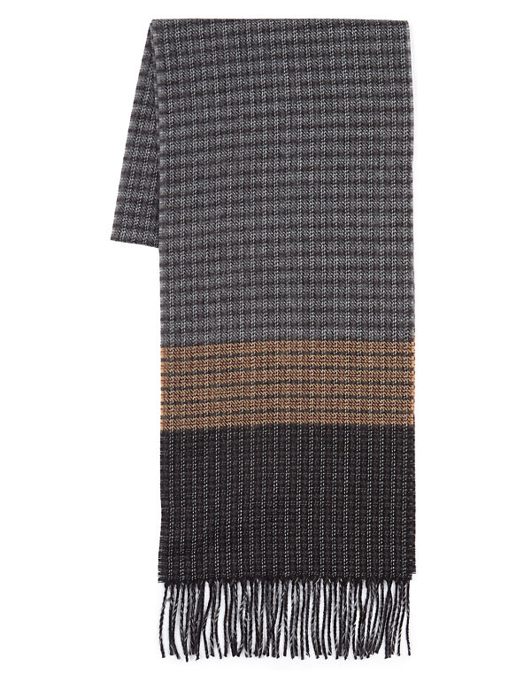 Colour Block Checked Scarf Image 1 of 1