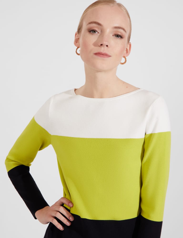 Colour Block Crew Neck Jumper HOBBS M&S