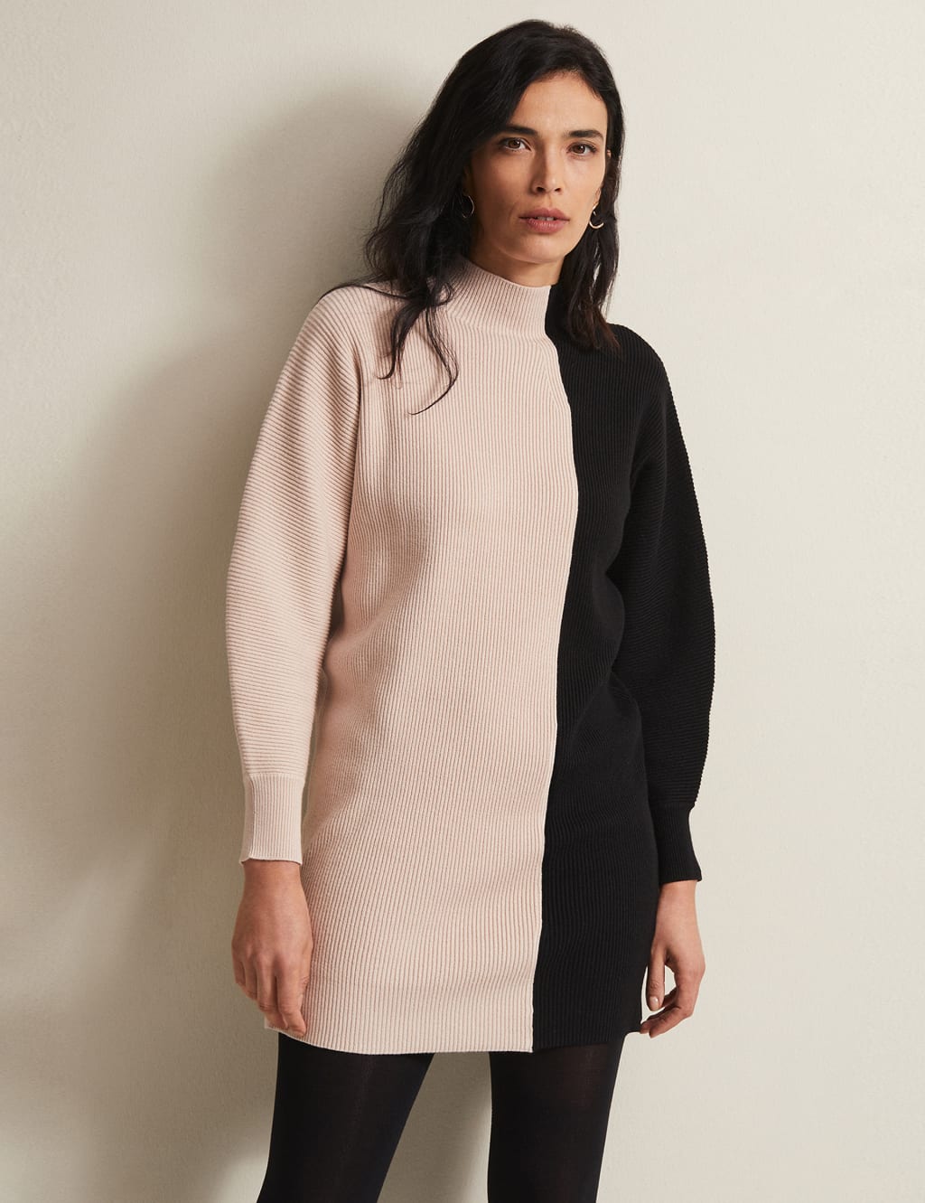 Colour Block High Neck Mini Jumper Dress Phase Eight M S
