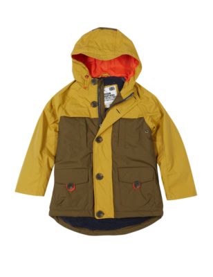 Colour Block Hooded Parka (1-7 Years) Image 2 of 3