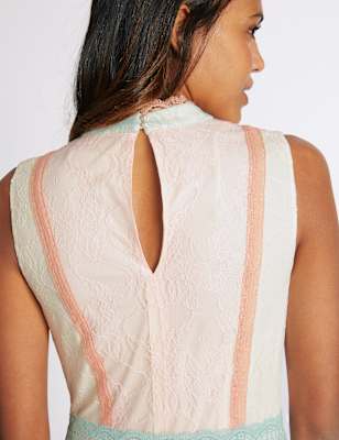 Colour Block Lace Layered Maxi Dress | M&S Collection | M&S 