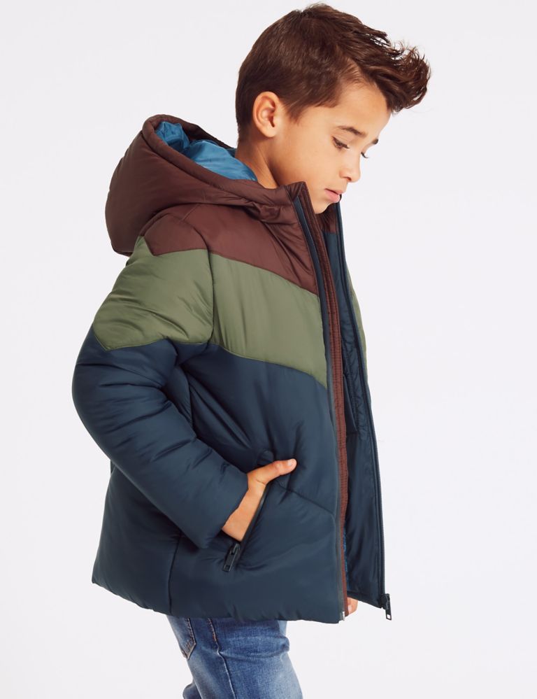 Colour Block Padded Coat (3-16 Years) 3 of 4