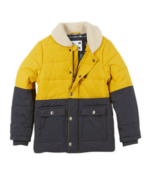 Colour Block Padded Coat with Stormwear™ (5-14 Years) Image 2 of 4