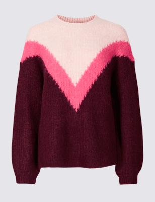 Marks and spencer outlet colour block jumper