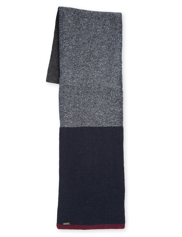 Colour Block Scarf with Cashmere Image 1 of 1
