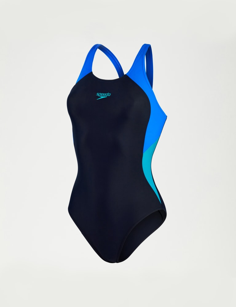 Speedo color block swimsuit sale
