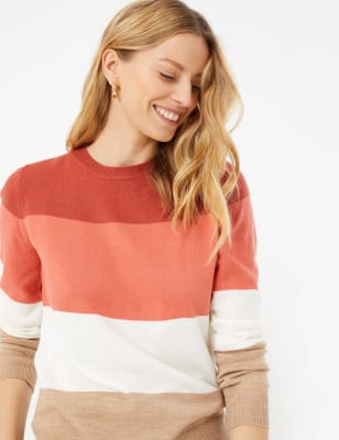 Colour Block Striped Jumper M S Collection M S