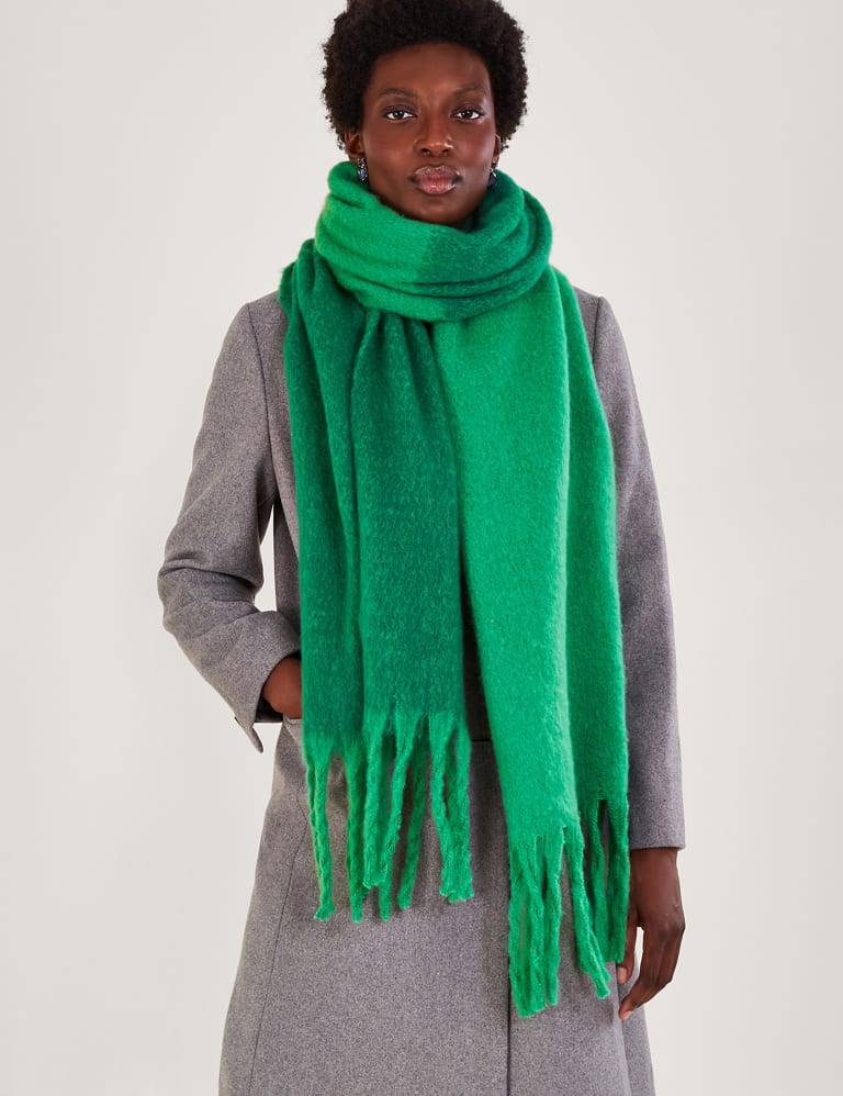 Colour Block Tassel Blanket Scarf Monsoon M S