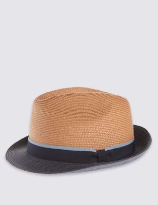 Colour Block Trilby Hat Image 1 of 1