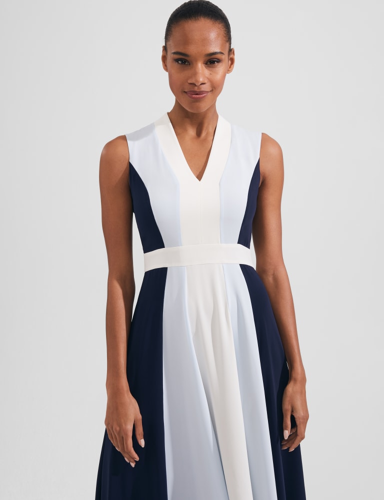 Colour block 2025 skater dress