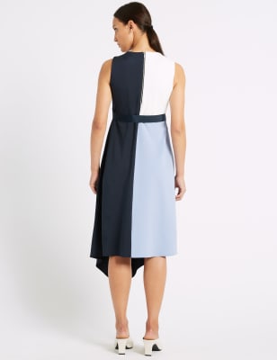 Colour block store midi dress