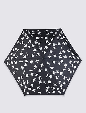 Colour Changing Umbrella Print Compact Umbrella with Stormwear™ Image 2 of 4