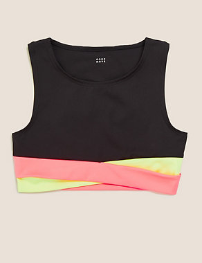 Colourblock Sports Crop Top (6-14 Yrs) Image 2 of 7