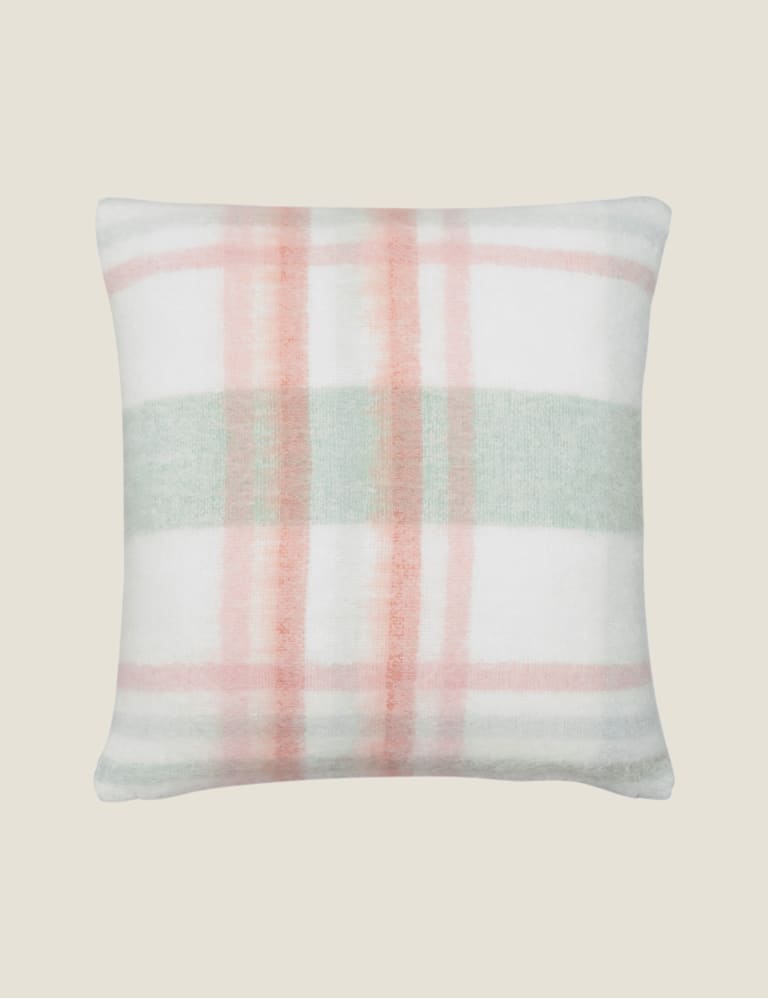 Pink and clearance grey check cushions