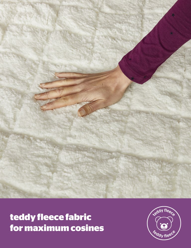 Comfort Control Teddy Fleece Heated Blanket