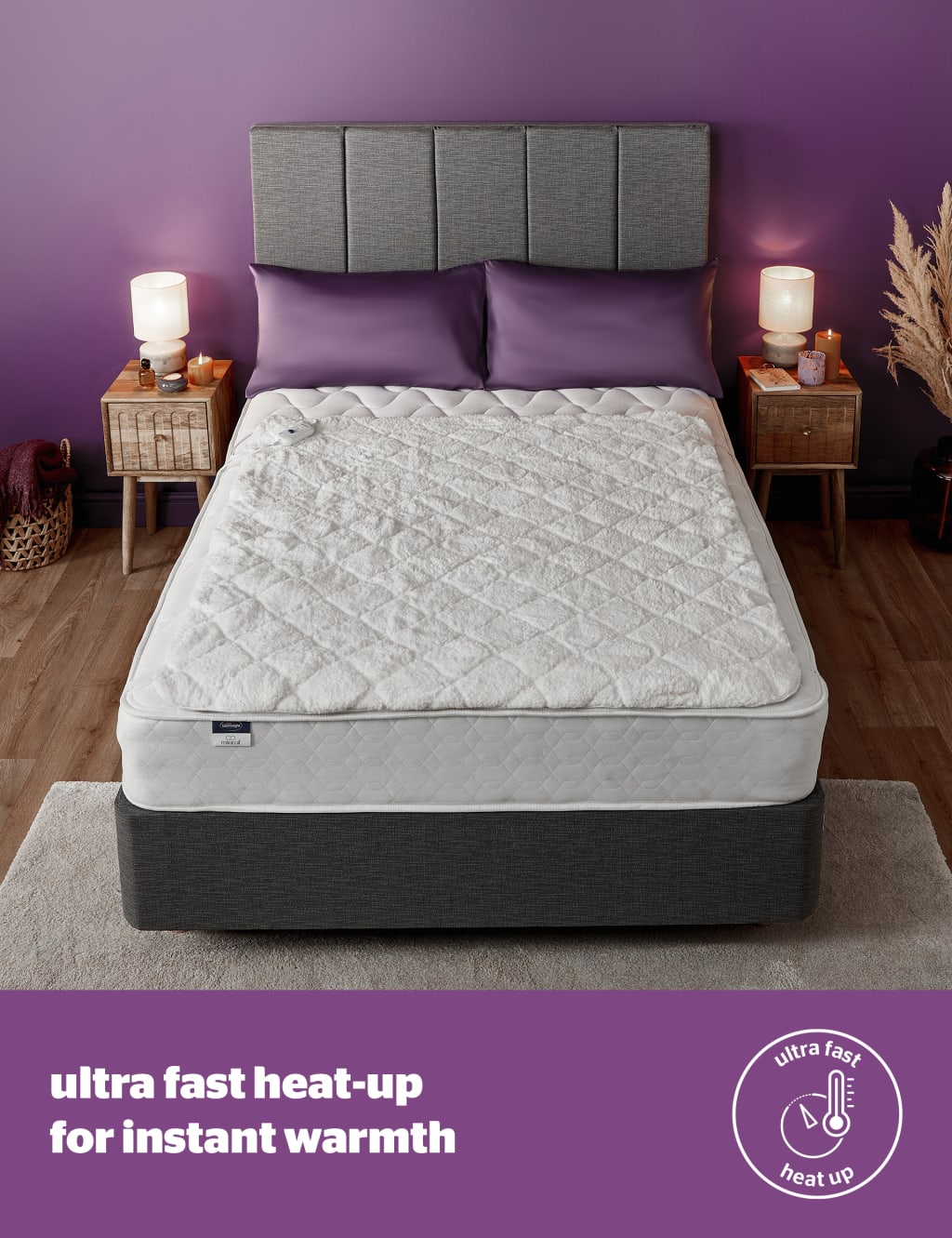 Comfort Control Teddy Fleece Heated Blanket Silentnight M&S